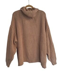 Free People Teal Chunky-Knit Oversized Pullover Sweater Women's Size M